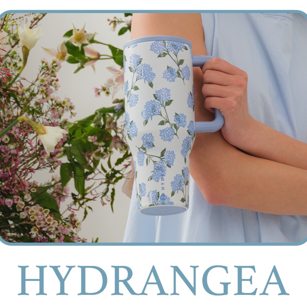 Hydrangea HydroJug Traveler 40oz